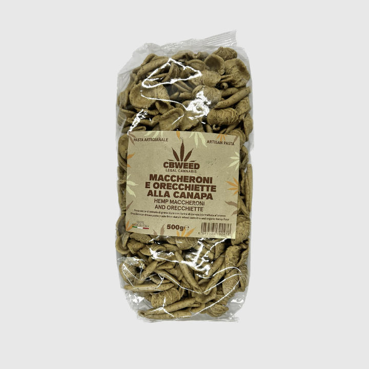 Massa Maccheroni e Orechiette de Cânhamo