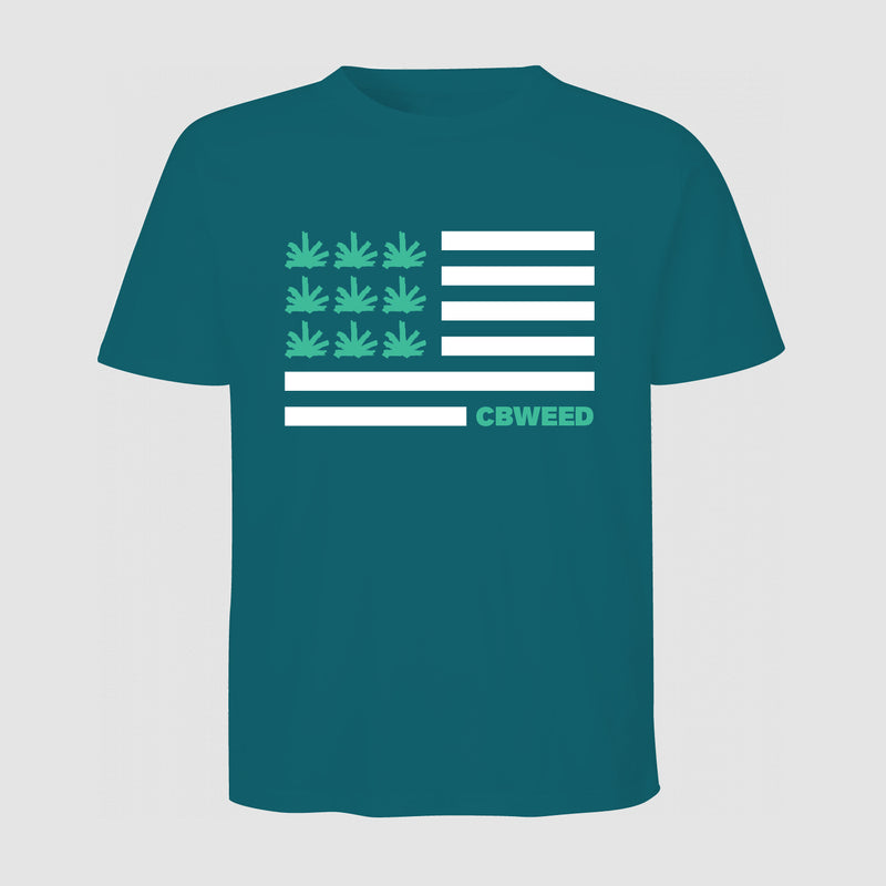 T-shirt CBWEED Flag | Azul