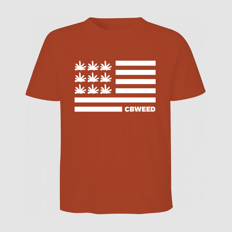 T-shirt CBWEED Flag | Laranja