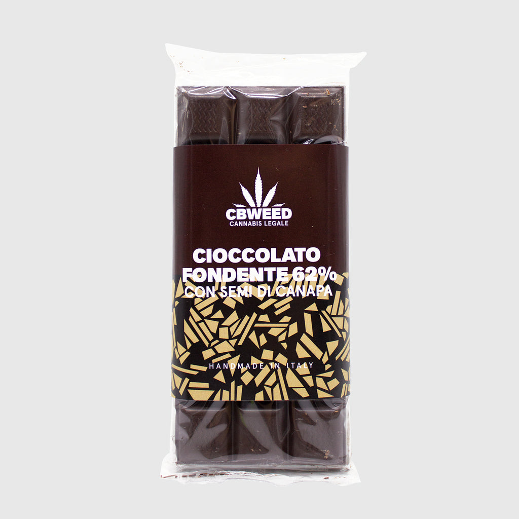 Chocolate Preto com Sementes de Cânhamo 100gr
